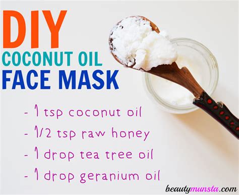 Diy Coconut Oil Face Mask For Glowing Skin Beautymunsta Free