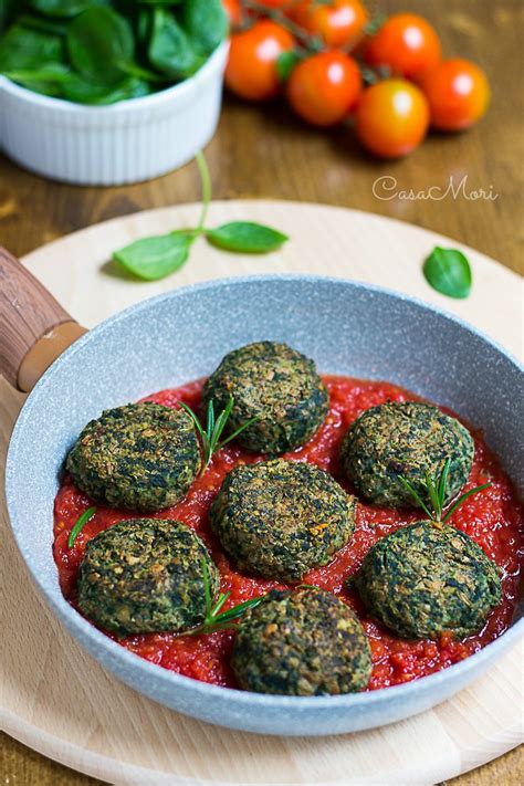 Polpette Di Lenticchie E Spinaci Al Pomodoro E Rosmarino