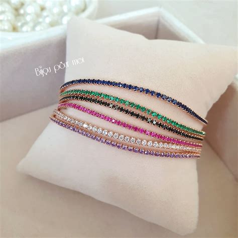 Bracciale Tennis Zirconi Colorati Argento Bijou Pour Moi