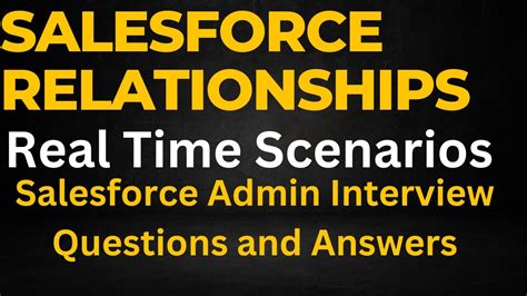 Real Time Salesforce Admin Interview Questions And Answers Salesforce Relationships Part