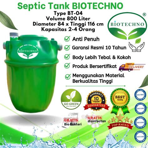 Jual SEPTIC TANK BIO BIOTECHNO 800 Liter BioTank Septic Tank