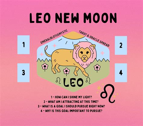 New Moon In Leo Tarot Spread Emerald Lotus