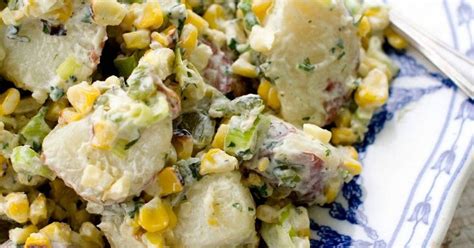 Grilled Corn And Poblano Potato Salad Grilled Corn Corn Recipes