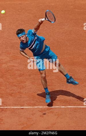 Corentin Moutet Of France In Action During His Round Match Against