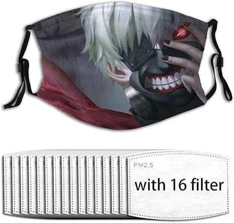 Tokyo Ghoul Adult Protective Masks Reusable Filter Masks 3d Printed Dust Masks With 16