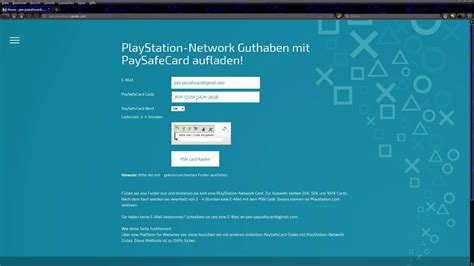 PSN Guthaben Mit PaySafeCard Aufladen YouTube