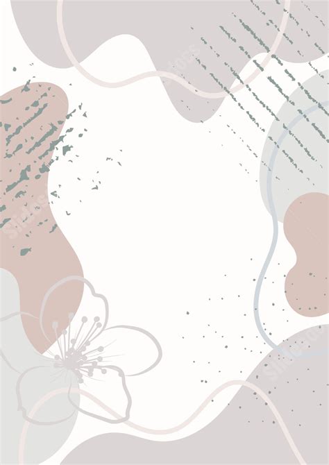 Line Art Aesthetics Page Border And Printable Background In Off