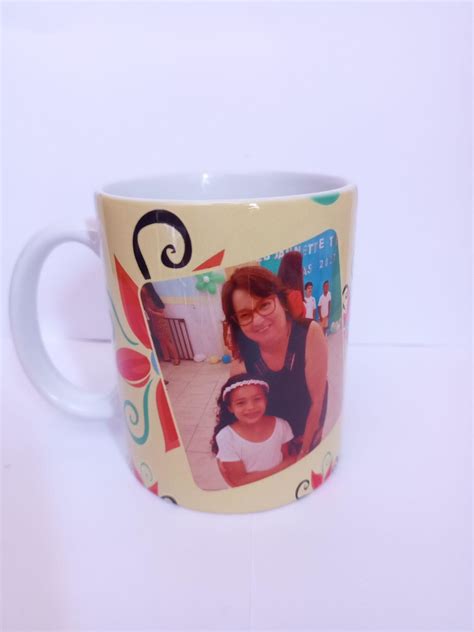 Caneca Personalizada Cerâmica Branca 325ml Floral Elo7