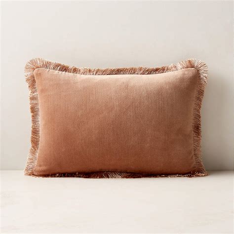 Bettie Light Brown Velvet Throw Pillow With Feather Down Insert X