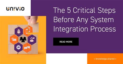 critical steps   system integration process univio