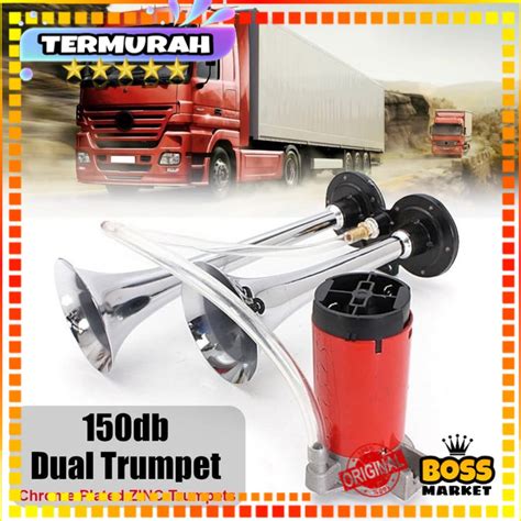 Jual Klakson Trompet Truk Mobil Motor Bus Dual Air Horn 150dB 12V