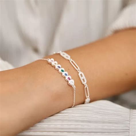 Pulsera Plata 925 Importada Corazones Chakras Cristales Envío gratis