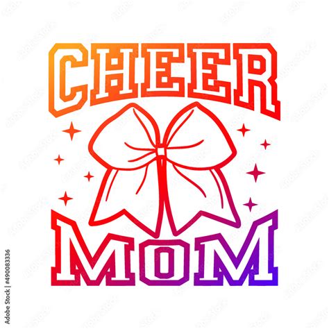 Cheer Mom Illustration Clip Art Design Shape Cheerleading Bow