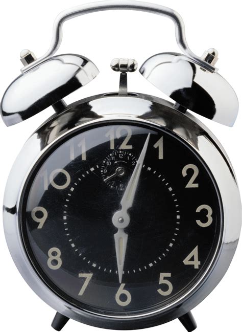 Black Alarm Clock Transparent Png All