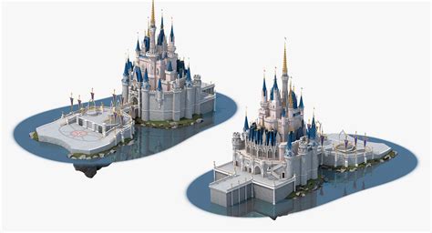 Disneyland Cinderella Castle D Model Ds Blend C D Fbx Ma