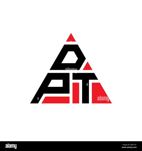 Dpt Triangle Letter Logo Design With Triangle Shape Dpt Triangle Logo