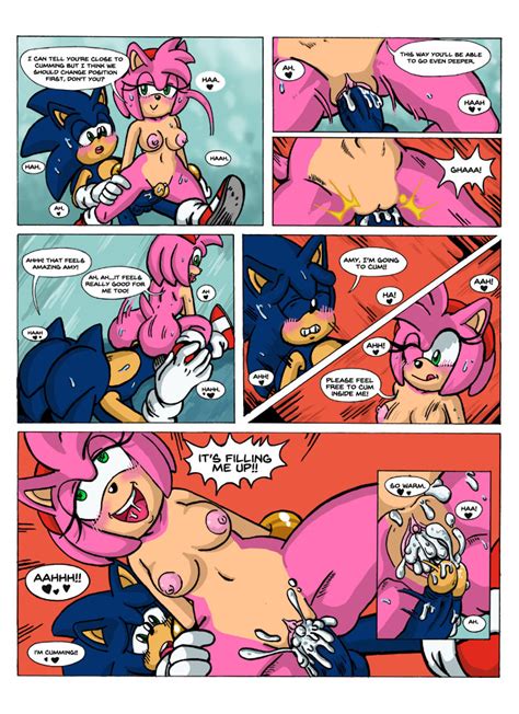 Rule 34 Amy Rose Anthro Areolae Balls Breasts Comic Cum Cum In Pussy Cum Inside Dialogue Duo