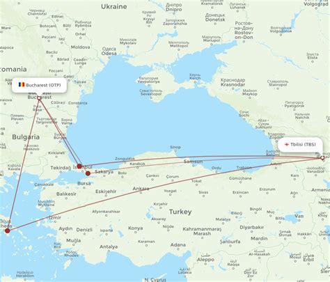 All Flight Routes From Tbilisi To Bucharest Tbs To Otp Flight Routes