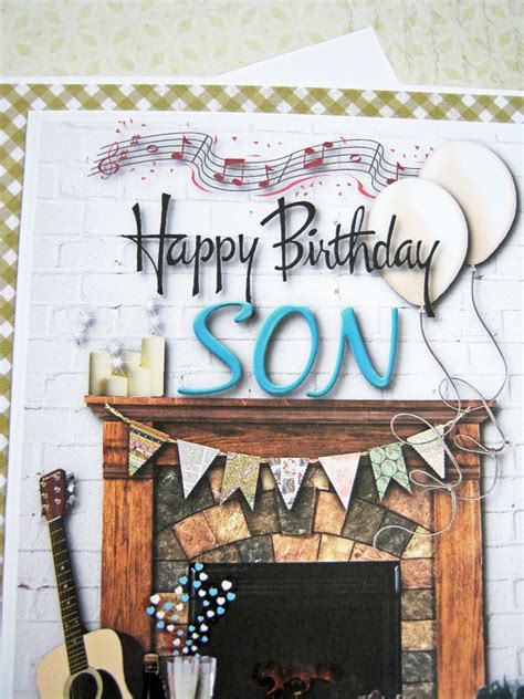 Son Birthday Card, Happy Birthday, Birthday Celebration Card, Masculine ...