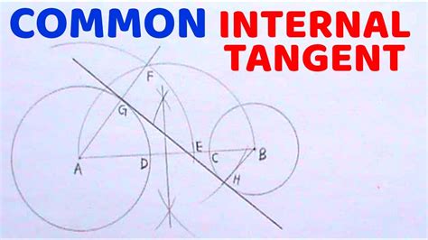 How To Draw A Common Internal Tangent To Two Unequal Circles