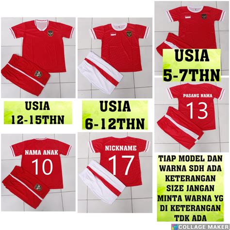 Jual Jersey Baju Bola Timnas Setelan Baju Timnas Setelan Baju Kaos