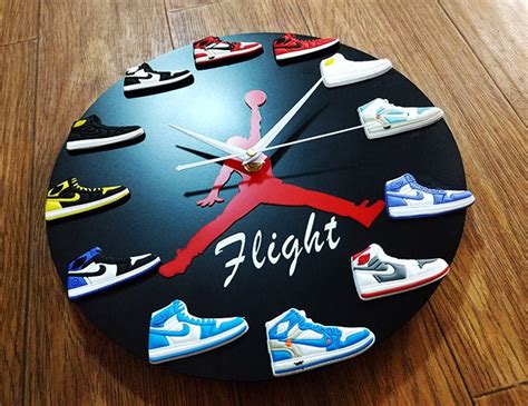 Handcrafted Air Jordan 3d Sneaker Clock With All Aj1 Retros Etsy