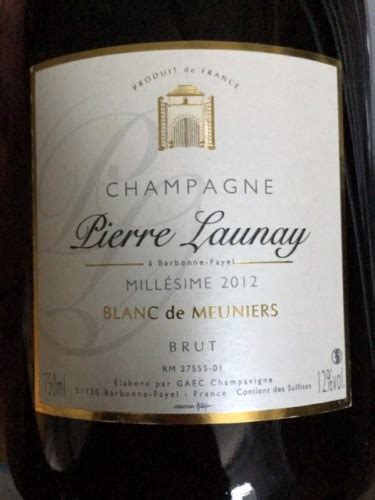 Pierre Launay Blanc De Meuniers Brut Champagne Vivino US