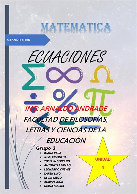 ECUACIONES E INECUACIONES UNIDAD 4 By Leonardo Chevez Issuu