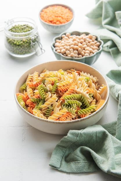 Premium Photo A Variety Of Fusilli Pasta From Different Types Of