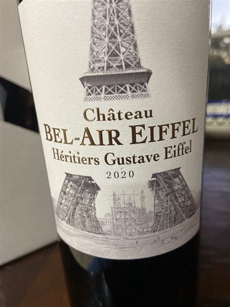 2020 Château Bel Air Eiffel Héritiers Gustave Eiffel France Bordeaux