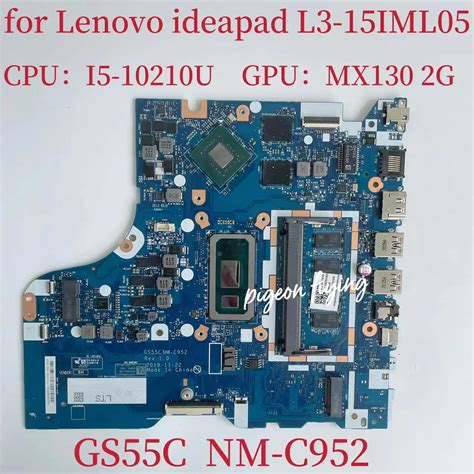 NM C952 Mainboard For Lenovo Ideapad L3 15IML05 Laptop Motherboard CPU