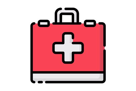 First Aid Kit Filled Outline Icon