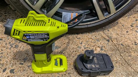 Ryobi Volt Cordless Portable Power Inflator For Tires Review Youtube