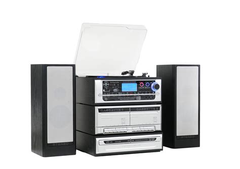 Steepletone Roxy 3 Record Player Hifi Stereo System With Cd Radio And Usb Transfer Haus And Garten