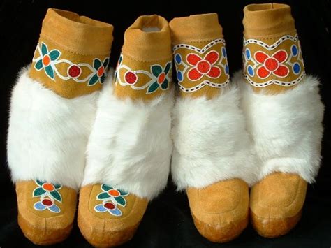 Beautiful Leather Mukluks Are Half Trimmed With Rabbit Fur Intricate