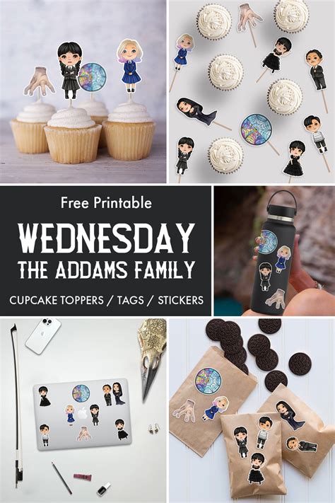 Wednesday - Netflix Show - Free Printable Cupcake Toppers / Tags ...