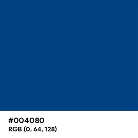 #004080 color name is Dark Cerulean