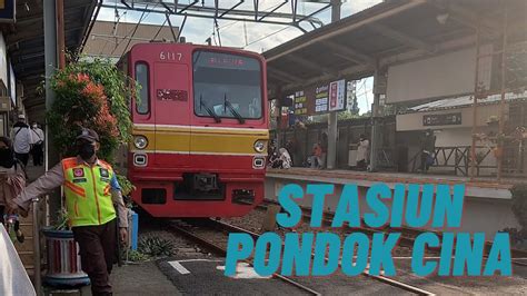 Kereta KRL Stasiun Pondok Cina YouTube