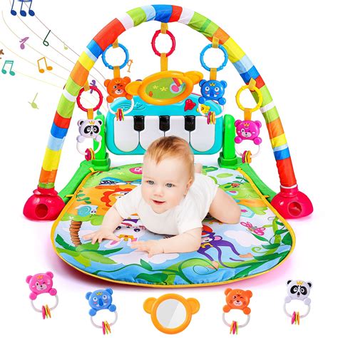 Super Joy Baby Gyms Play Mats Musical Activity Center Baby Piano Gym ...