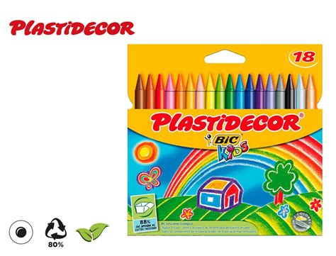 Lapices Cera Plastidecor Caja De Colores Surtidos