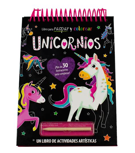 Imagine That Libro Interactivo Raspa Y Colorear Unicornios El