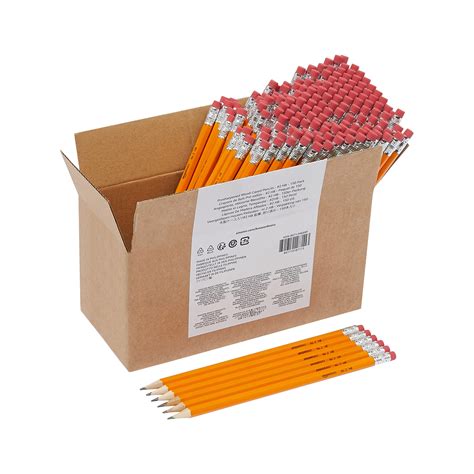 Amazon Basics Woodcased 2 Pencils Pre Sharpened Hb Lead Box Of 150 Bulk Box 1 Count Pack