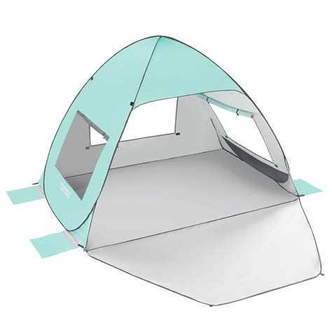 Tobtos Upf 50 Pop Up Beach Tent Easy Set Up Beach Umbrella Sun