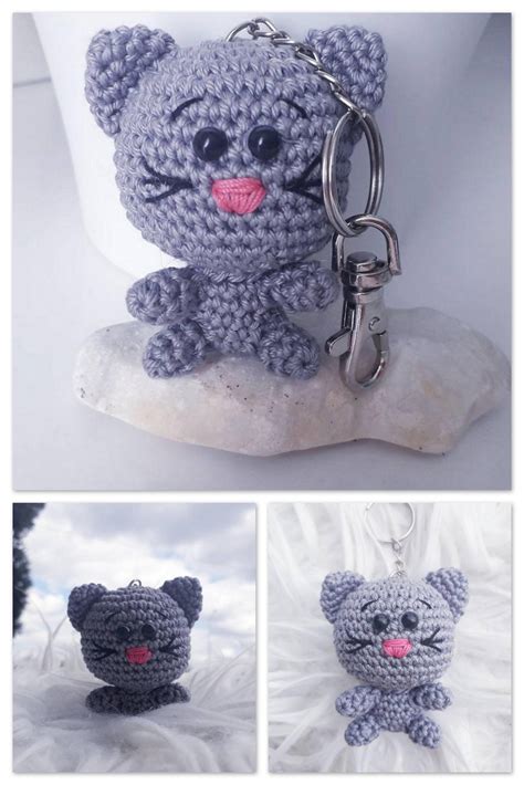 Cat Crochet Amigurumi Keychain Mini Free Pattern Handmadecraft