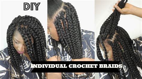 DIY INDIVIDUAL CROCHET BOX BRAIDS NO CORNROWS NEEDED YouTube