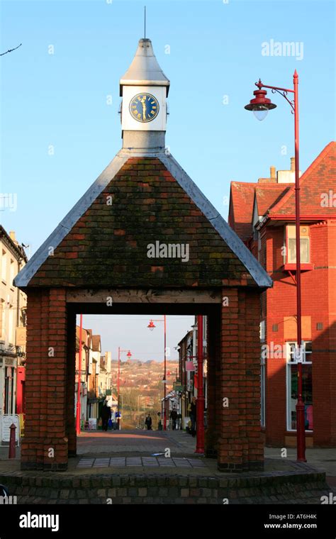 town clock Daventry market Town centre Northamptonshire, England uk gb Stock Photo - Alamy