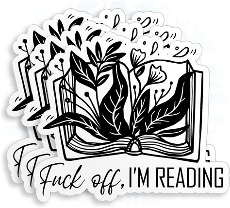 Fuck Off Im Reading Adhesivo para libros con cita divertida libro electrónico libro de