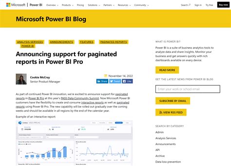 Qu Son Los Informes Paginados De Power Bi La Innovaci N Necesaria