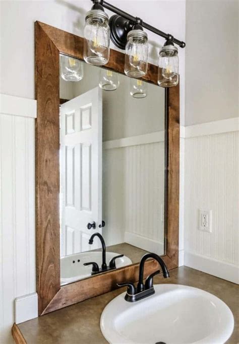 31 Creative DIY Wood Framed Mirrors Ideas With The Tutorial