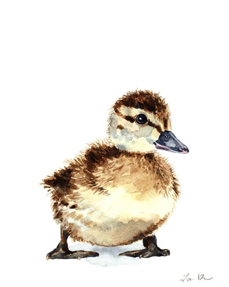 Art Print Mallard Duck No Duckling Baby Nursery Wall Decor Etsy